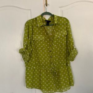 Plus size Lane Bryant polka dot tunic